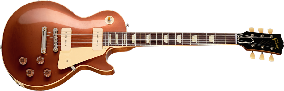Gibson Custom Shop Les Paul 1955 Namm Show Commemorative 2s P90 Rw - Murphy Lab Light Aged Copper Iridescent - Single-Cut-E-Gitarre - Main picture