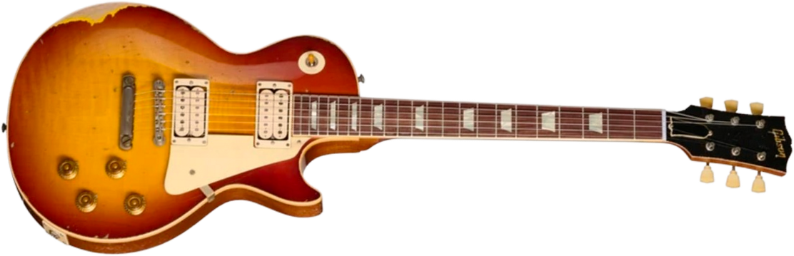 Gibson Custom Shop Les Paul 1957 Reissue Le Ltd 2h Ht Rw - Murphy Lab Ultra Heavy Aged Refin Burst - Single-Cut-E-Gitarre - Main picture