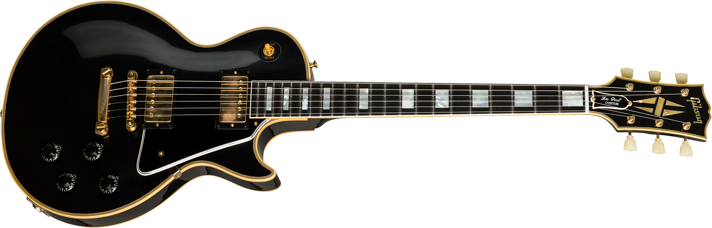 Gibson Custom Shop Les Paul Custom 1957 Reissue 2-pickup 2019 2h Ht Eb - Vos Ebony - Single-Cut-E-Gitarre - Main picture