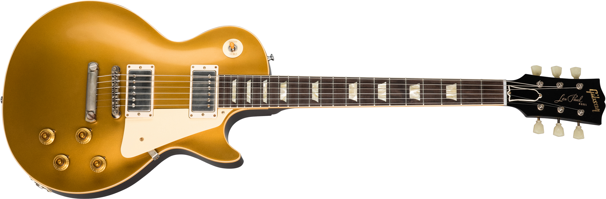 Gibson Custom Shop Les Paul Goldtop 1957 Reissue 2019 2h Ht Rw - Vos Double Gold With Dark Back - Single-Cut-E-Gitarre - Main picture