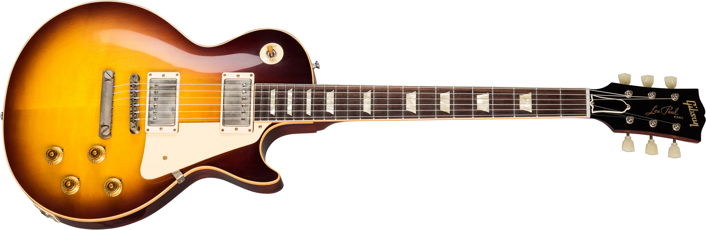 Gibson Custom Shop Les Paul Standard 1958 Reissue 2019 2h Ht Rw - Vos Bourbon Burst - Single-Cut-E-Gitarre - Main picture