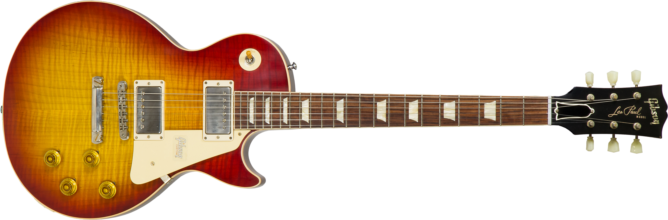 Gibson Custom Shop Les Paul Standard 1958 Reissue 2019 2h Ht Rw #89782 - Vos Washed Cherry Sunburst - Single-Cut-E-Gitarre - Main picture