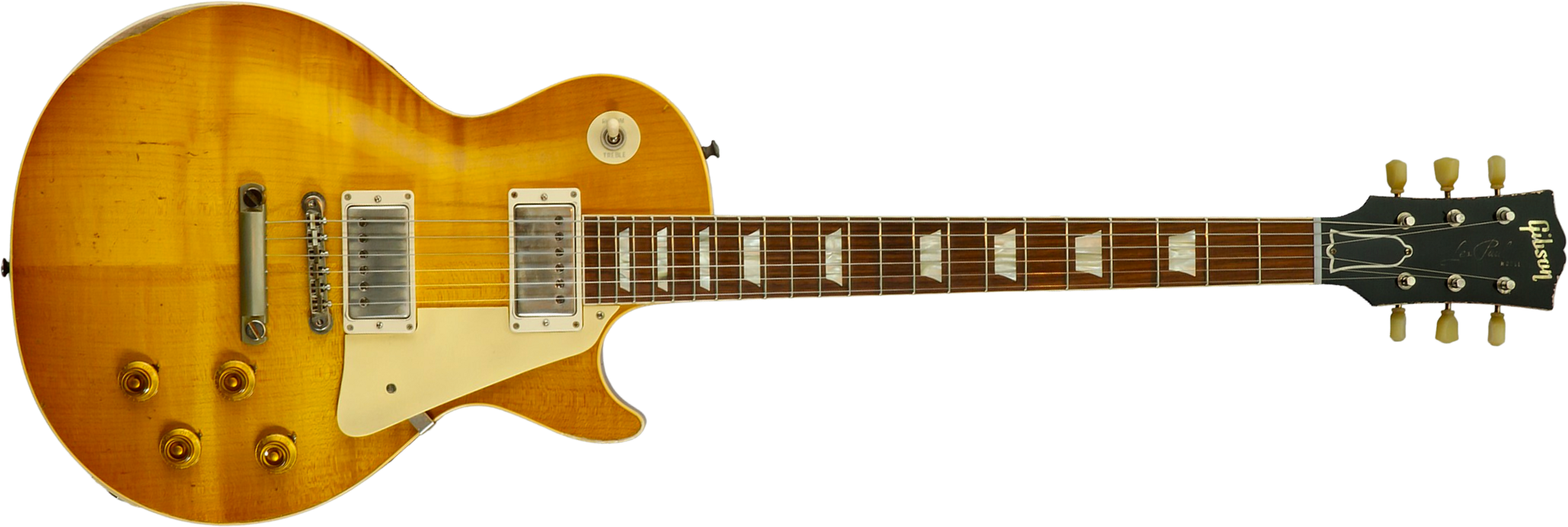 Gibson Custom Shop Les Paul Standard 1958 Reissue 2h Ht Rw #83205 - Murphy Lab Heavy Aged Lemon Burst - Single-Cut-E-Gitarre - Main picture