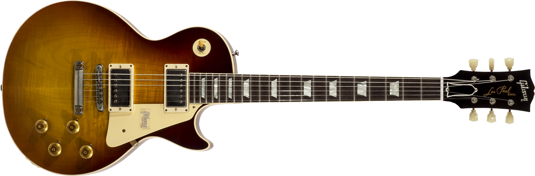 Gibson Custom Shop Les Paul Standard 1959 2h Ht Rw - Vos Dark Bourbon Fade - Single-Cut-E-Gitarre - Main picture