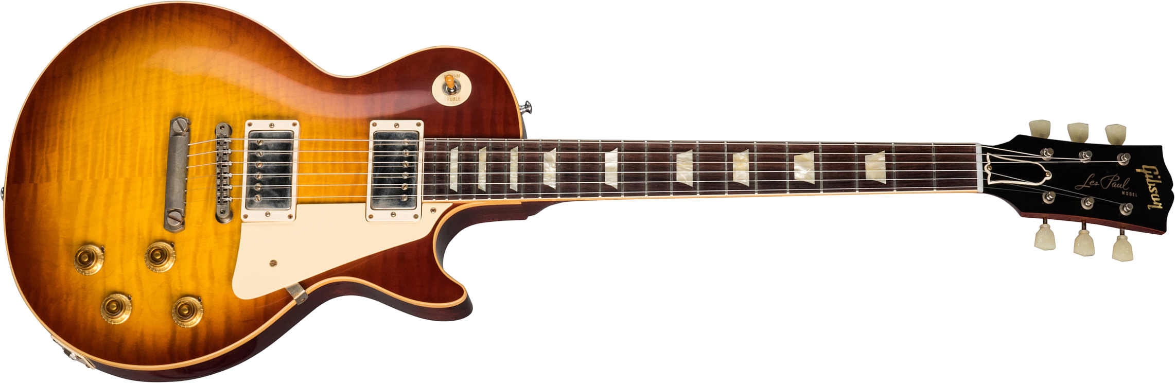 Gibson Custom Shop Les Paul Standard 1959 60th Anniversary Indian Rw - Vos Cherry Teaburst - Single-Cut-E-Gitarre - Main picture