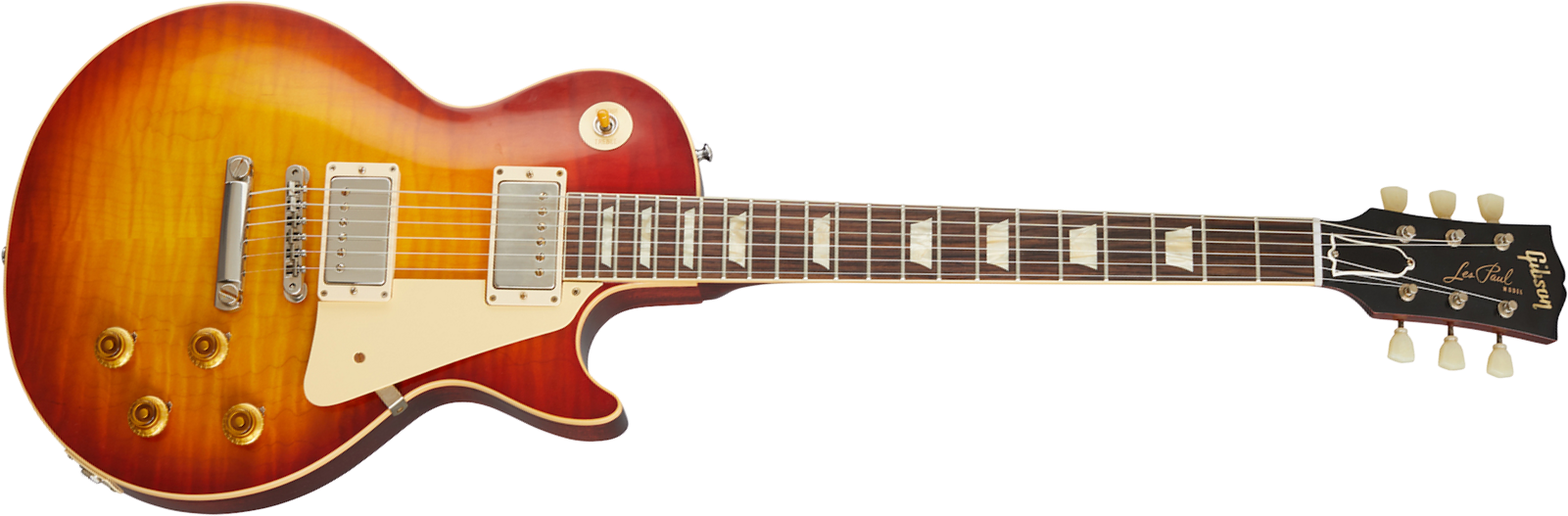 Gibson Custom Shop Les Paul Standard 1959 Reissue 2020 2h Ht Rw - Vos Washed Cherry Sunburst - Single-Cut-E-Gitarre - Main picture
