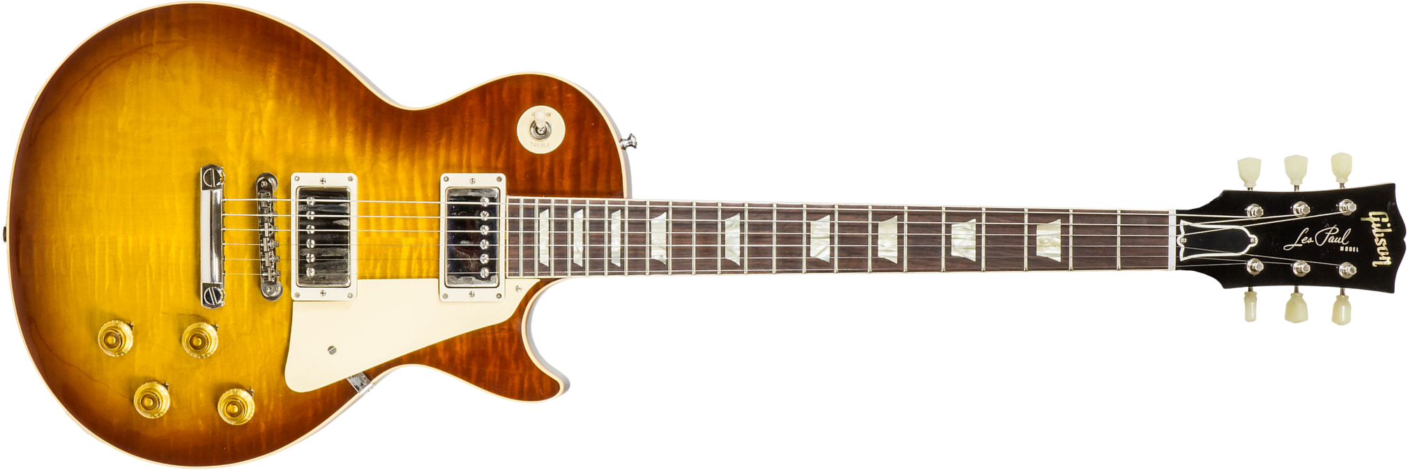 Gibson Custom Shop Les Paul Standard 1959 Reissue 2h Ht Rw #91818 - Gloss Iced Tea Burst - Single-Cut-E-Gitarre - Main picture