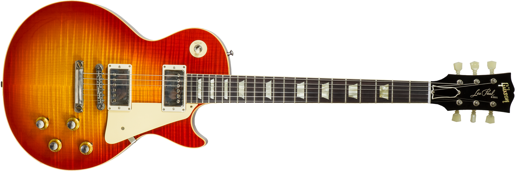 Gibson Custom Shop Les Paul Standard 1960 Reissue 2h Ht Rw #03222 - Vos Tangerine Burst - Single-Cut-E-Gitarre - Main picture