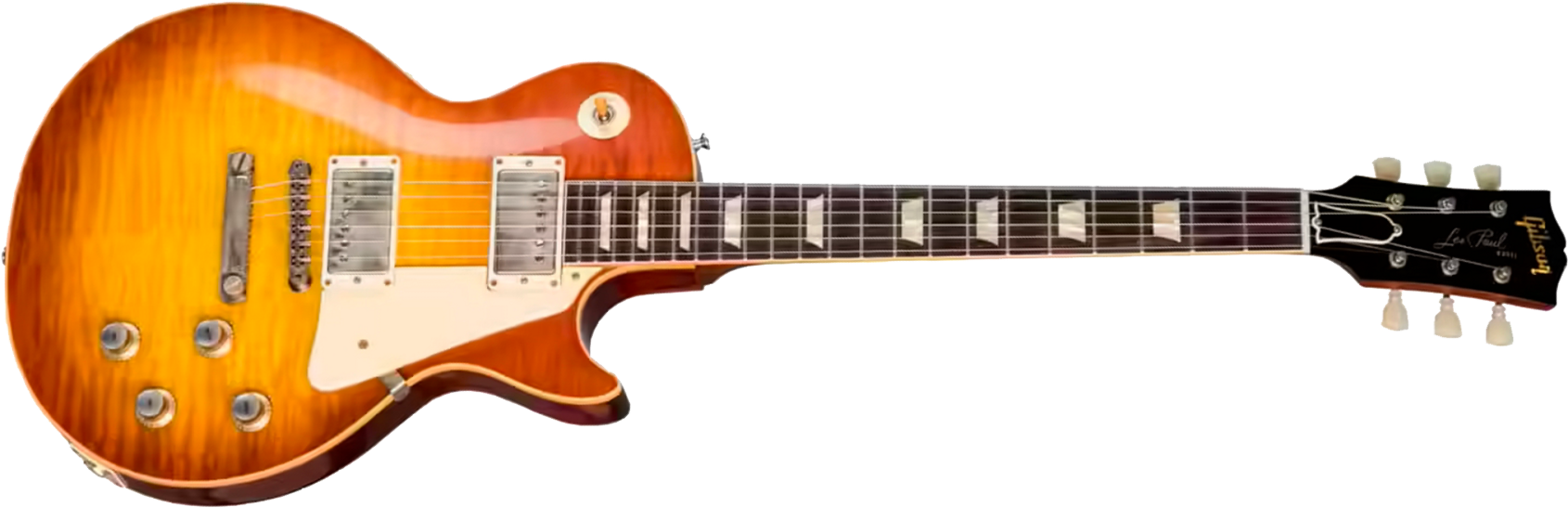 Gibson Custom Shop Les Paul Standard 1960 Reissue 2h Ht Rw #04234 - Vos Tangerine Burst - Single-Cut-E-Gitarre - Main picture