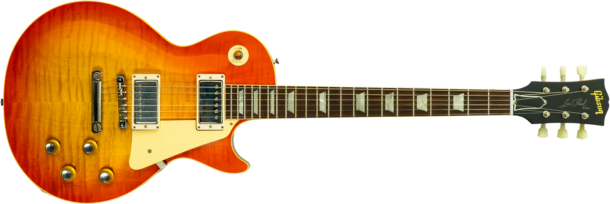 Gibson Custom Shop Les Paul Standard 1960 Reissue 2h Ht Rw #04495 - Vos Tangerine Burst - Single-Cut-E-Gitarre - Main picture