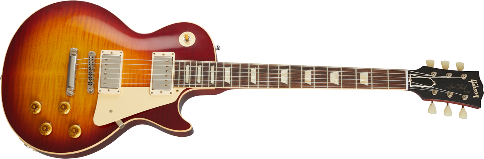Gibson Custom Shop Les Paul Standard 1960 V1 60th Anniversary 2h Ht Rw - Vos Deep Cherry Sunburst - Single-Cut-E-Gitarre - Main picture