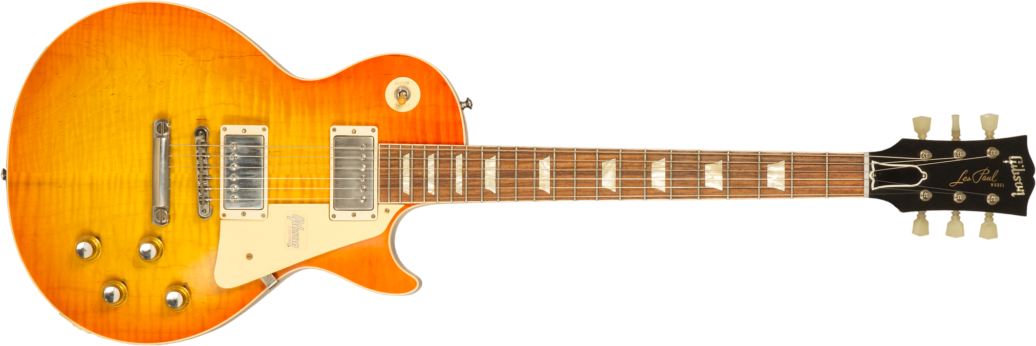 Gibson Custom Shop Les Paul Standard 1960 V2 60th Anniversary 2h Ht Rw #0600 - Vos Orange Lemon Fade - Single-Cut-E-Gitarre - Main picture