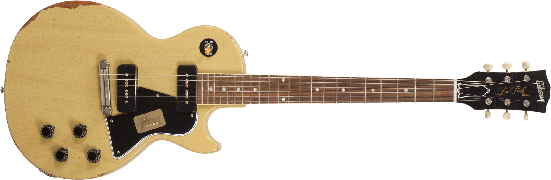 Gibson Custom Shop M2m  Les Paul Special 1960 Single Cut 2p90 Ht Rw - Heavy Aged Tv Yellow - Single-Cut-E-Gitarre - Main picture