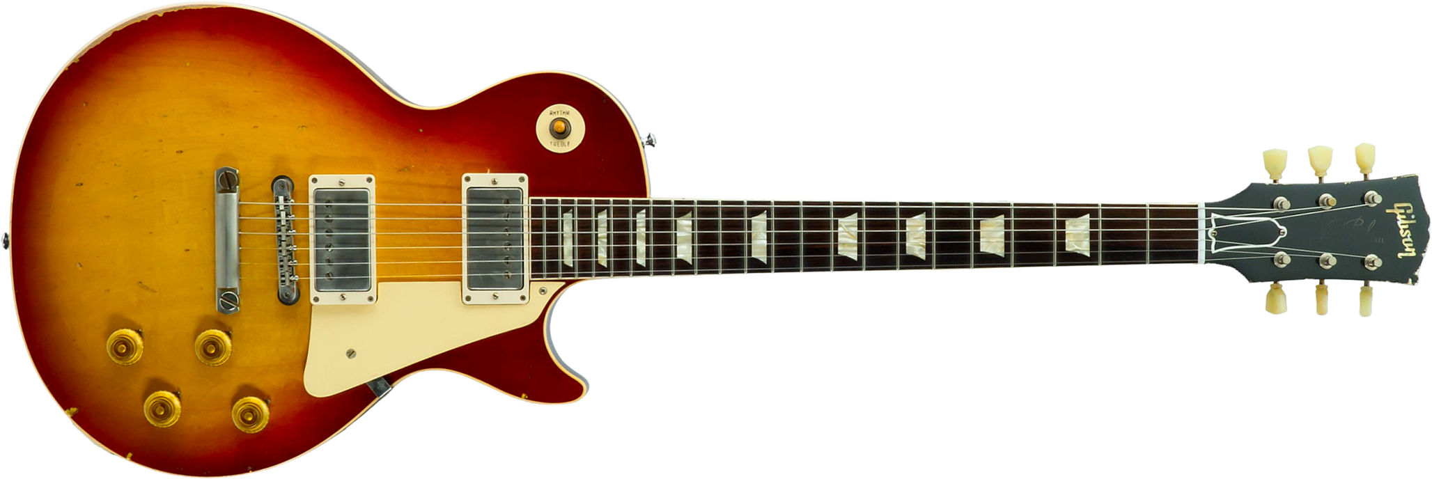 Gibson Custom Shop M2m Les Paul Standard 1958 2h Ht Rw #80780 - Heavy Aged '58 Burst - Single-Cut-E-Gitarre - Main picture