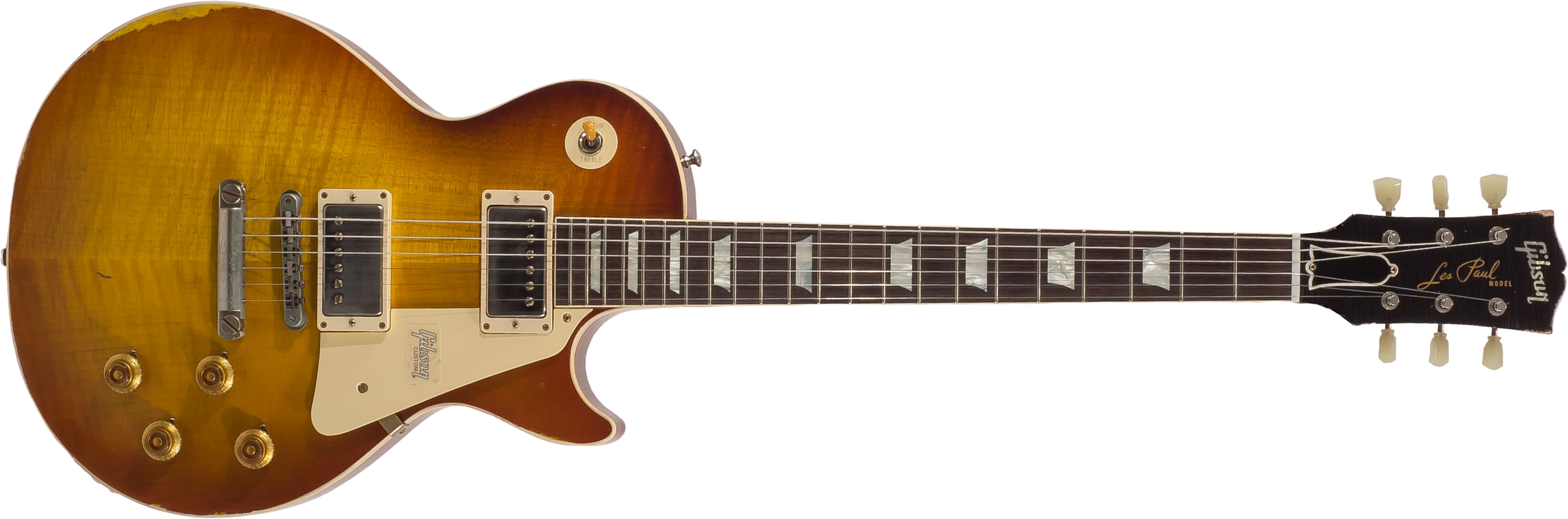 Gibson Custom Shop M2m Les Paul Standard 1958 2h Ht Rw #88149 - Heavy Aged Kentucky Bourbon Fade - Single-Cut-E-Gitarre - Main picture