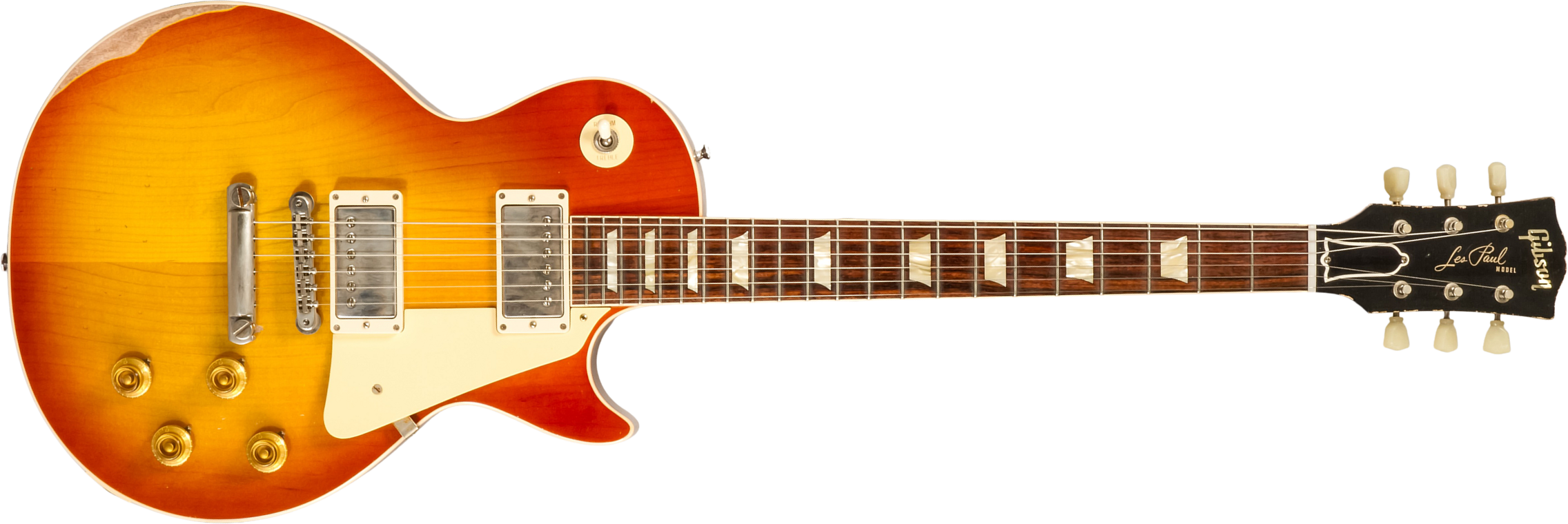 Gibson Custom Shop M2m Les Paul Standard 1958 2h Ht Rw #891404 - Heavy Aged '58 Burst - Single-Cut-E-Gitarre - Main picture
