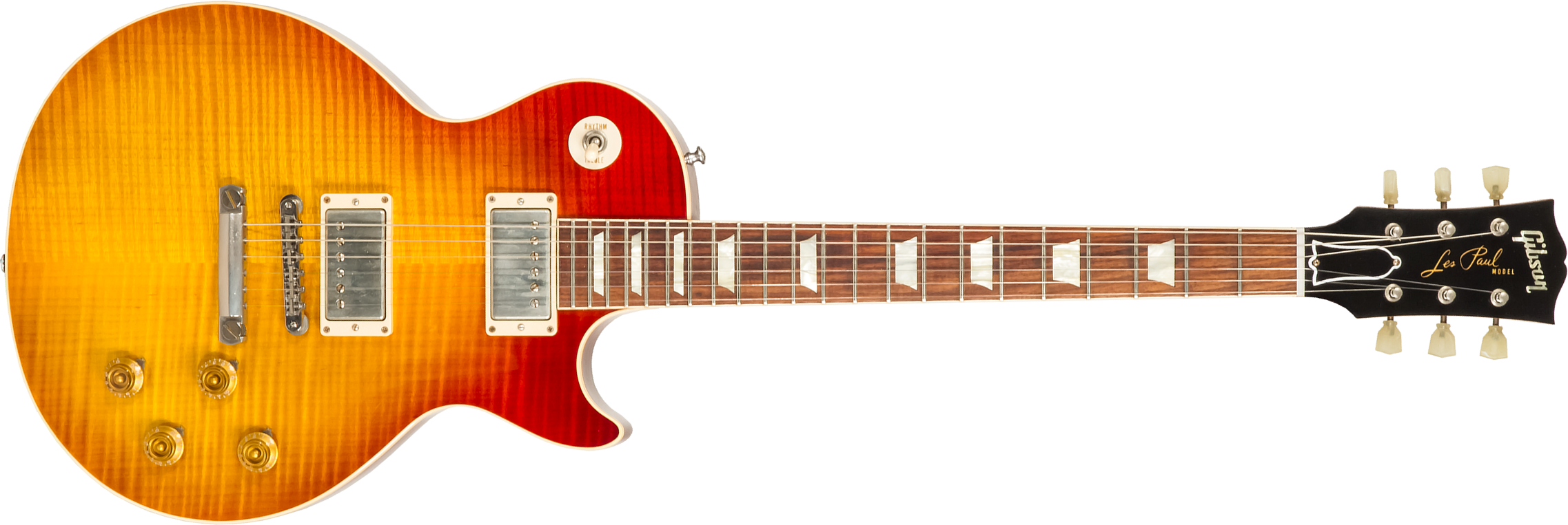 Gibson Custom Shop M2m Les Paul Standard 1959 2h Ht Rw #93133 - Vos Amber Burst - Single-Cut-E-Gitarre - Main picture