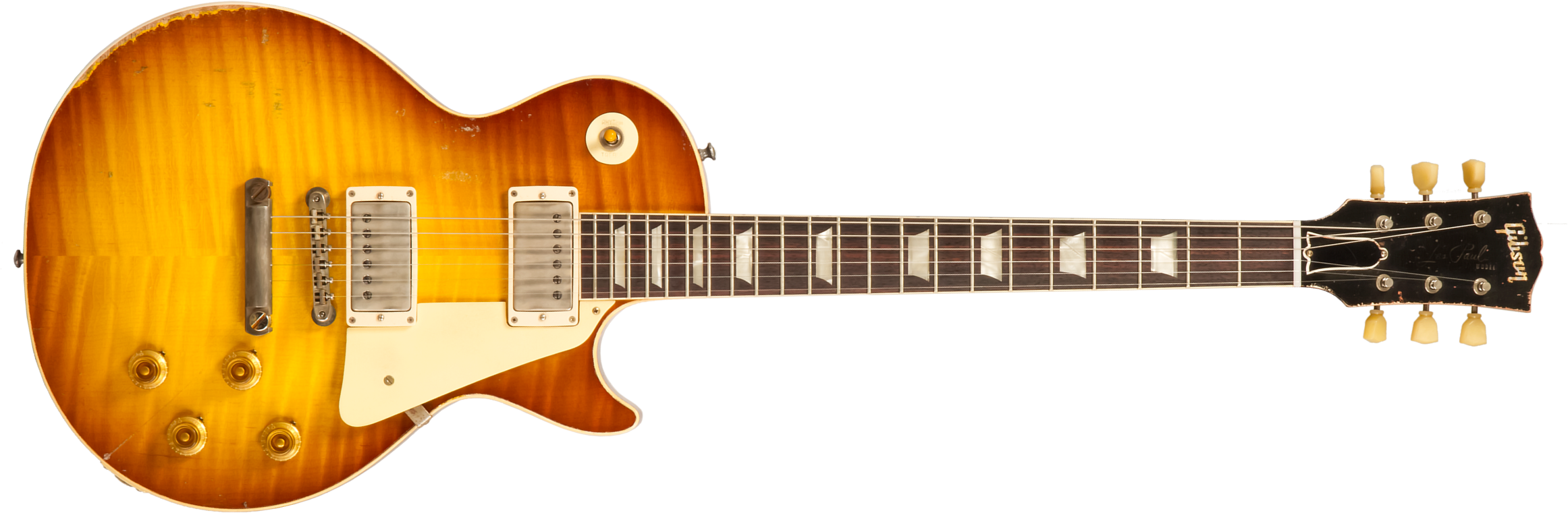 Gibson Custom Shop M2m Les Paul Standard 1959 2h Ht Rw #942047 - Murphy Lab Ultra Heavy Aged Golden Poppy Burst - Single-Cut-E-Gitarre - Main picture