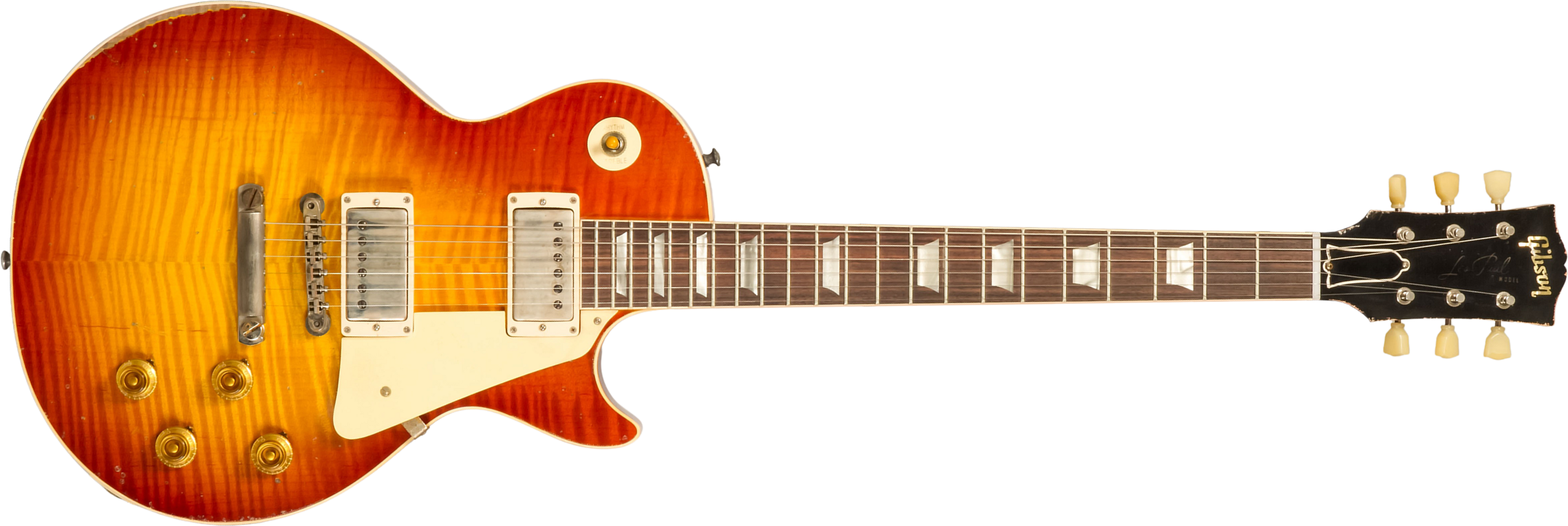 Gibson Custom Shop M2m Les Paul Standard 1959 2h Ht Rw #942136 - Murphy Lab Heavy Aged Sunrise Tea Burst - Single-Cut-E-Gitarre - Main picture
