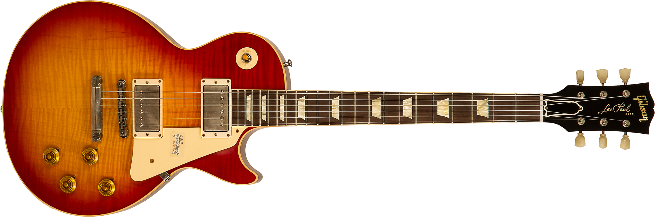 Gibson Custom Shop M2m Les Paul Standard 1959 60th Anniversary 2h Ht Rw #991818 - Vos Sunrise Teaburst - Single-Cut-E-Gitarre - Main picture