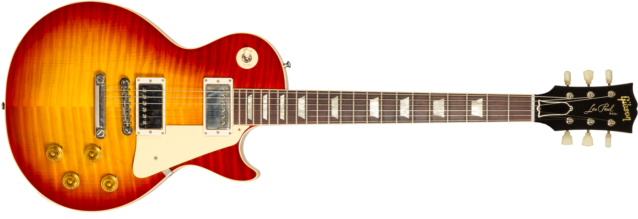 Gibson Custom Shop M2m Les Paul Standard 1959 Reissue 2h Ht Rw #932134 - Murphy Lab Ultra Light Aged Washed Cherry Burst - Single-Cut-E-Gitarre - Main