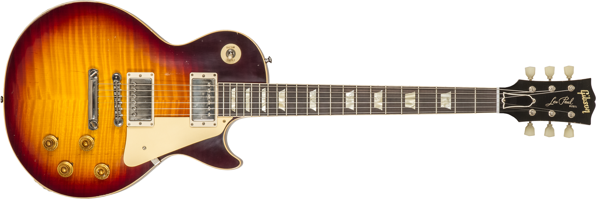 Gibson Custom Shop M2m Les Paul Standard 1959 Reissue 2h Ht Rw #932140 - Murphy Lab Light Aged Bourbon Burst - Single-Cut-E-Gitarre - Main picture
