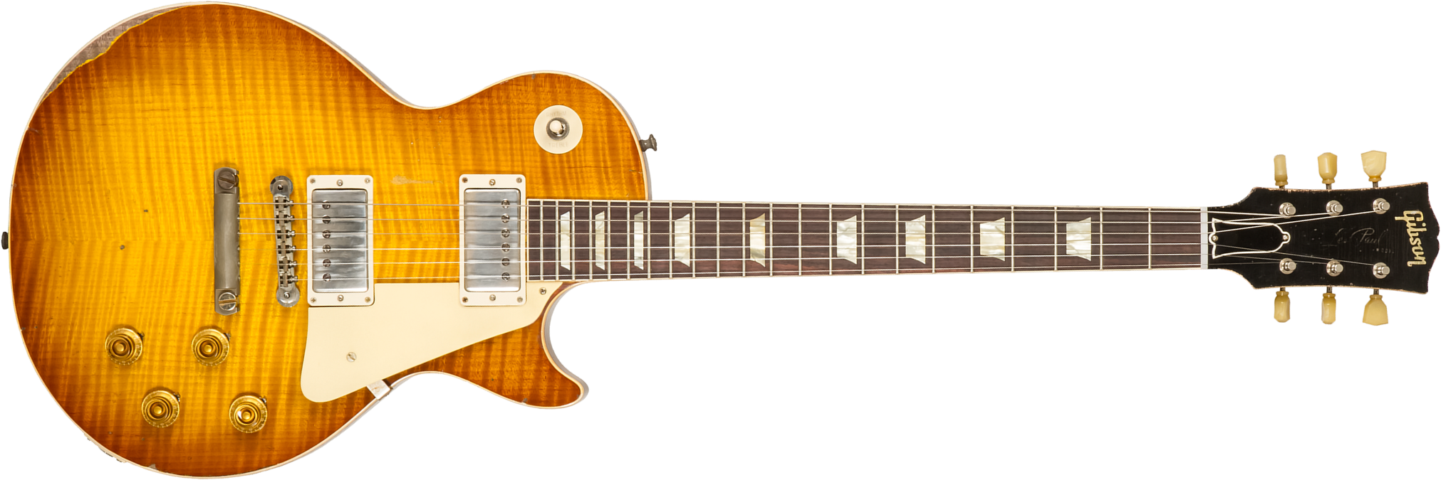 Gibson Custom Shop M2m Les Paul Standard 1959 Reissue 2h Ht Rw #932175 - Murphy Lab Ultra Heavy Aged Golden Poppy Burst - Single-Cut-E-Gitarre - Main 