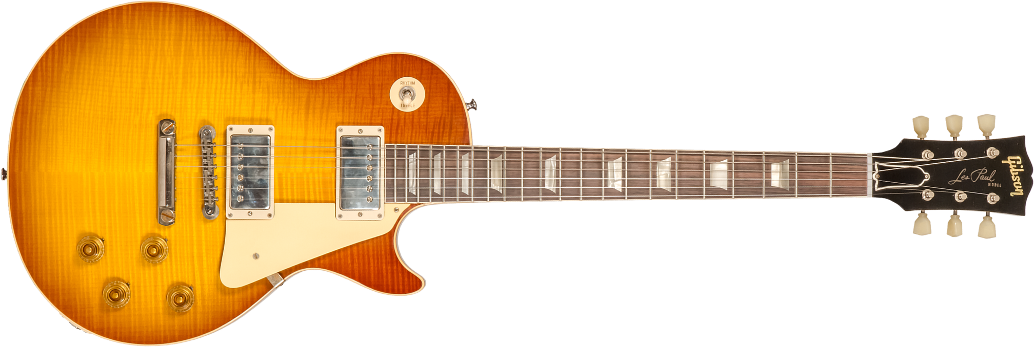 Gibson Custom Shop M2m Les Paul Standard 1959 Reissue 2h Ht Rw #934372 - Murphy Lab Ultra Light Aged Sunrise Teaburst - Single-Cut-E-Gitarre - Main pi