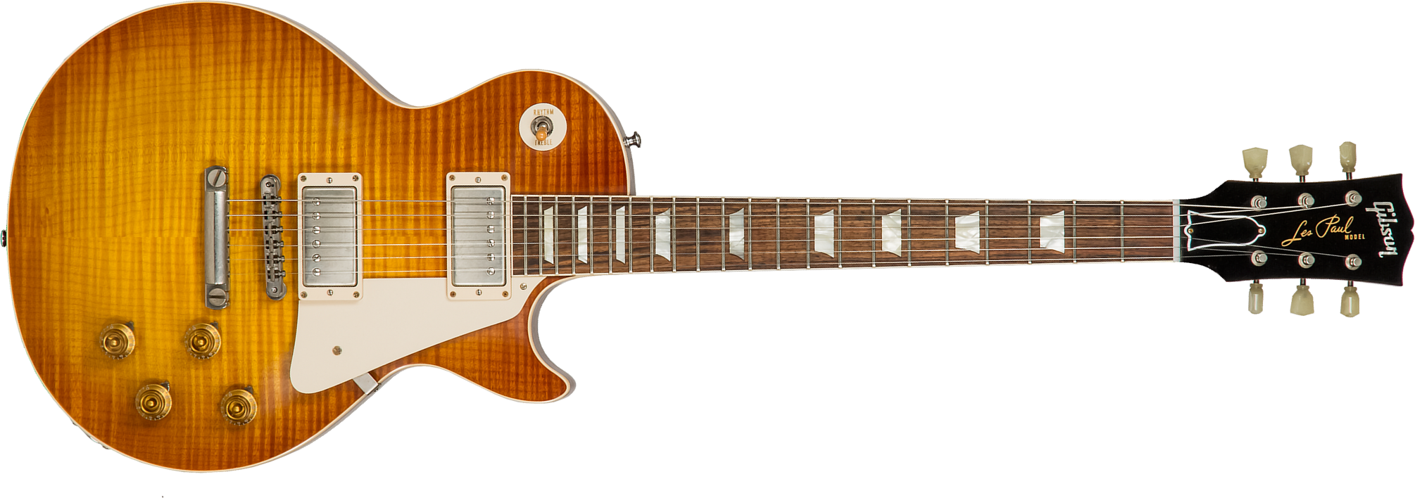 Gibson Custom Shop M2m Les Paul Standard 1959 Reissue 2h Ht Rw #943075 - Vos Iced Tea - Single-Cut-E-Gitarre - Main picture