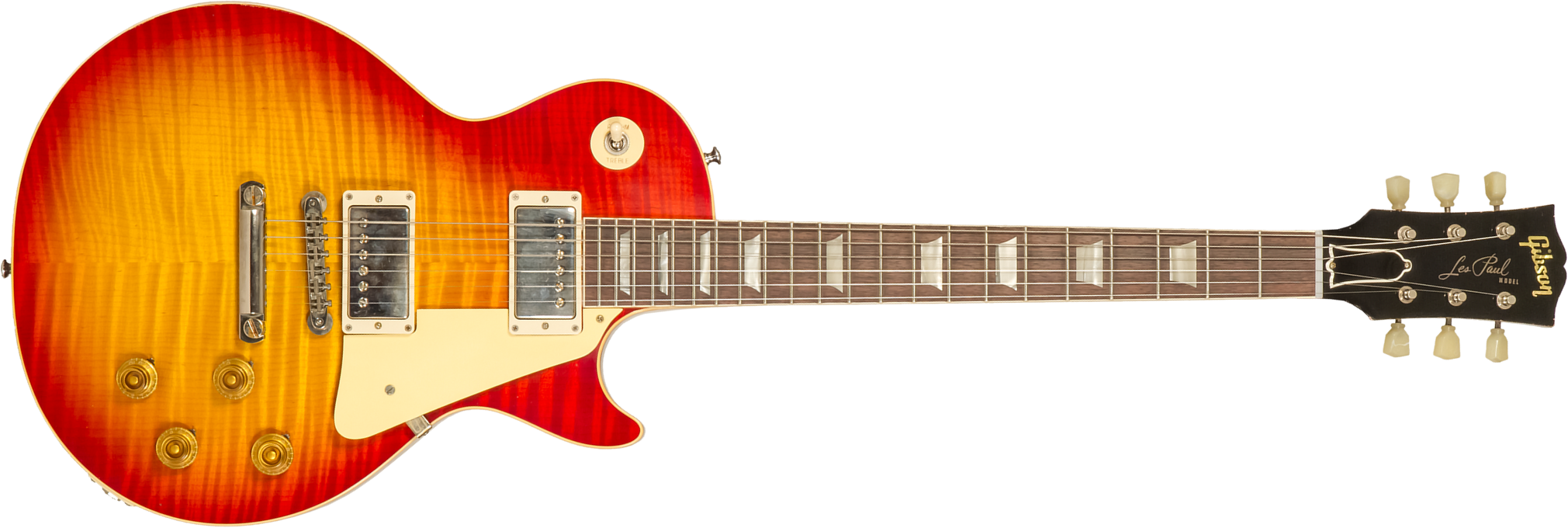 Gibson Custom Shop M2m Les Paul Standard 1959 Reissue 2h Ht Rw #94389 - Murphy Lab Light Aged Washed Cherry Sunburst - Single-Cut-E-Gitarre - Main pic