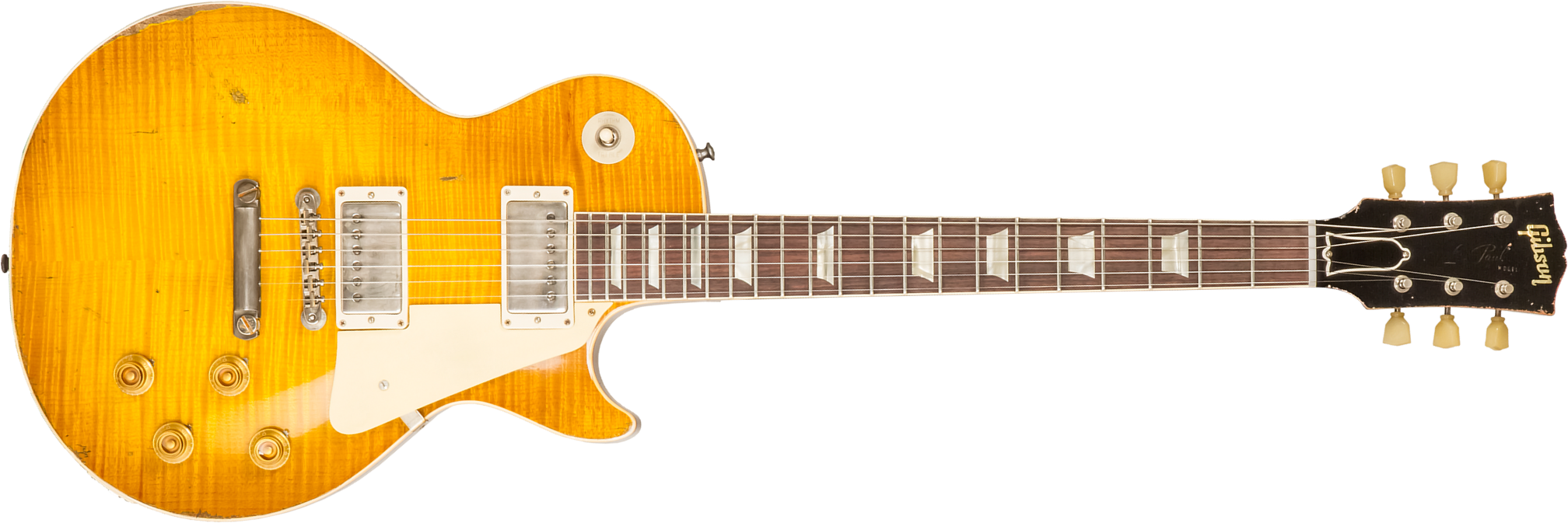 Gibson Custom Shop M2m Les Paul Standard 1959 Reissue 2h Ht Rw #94548 - Murphy Lab Ultra Heavy Aged Lemon Burst - Single-Cut-E-Gitarre - Main picture