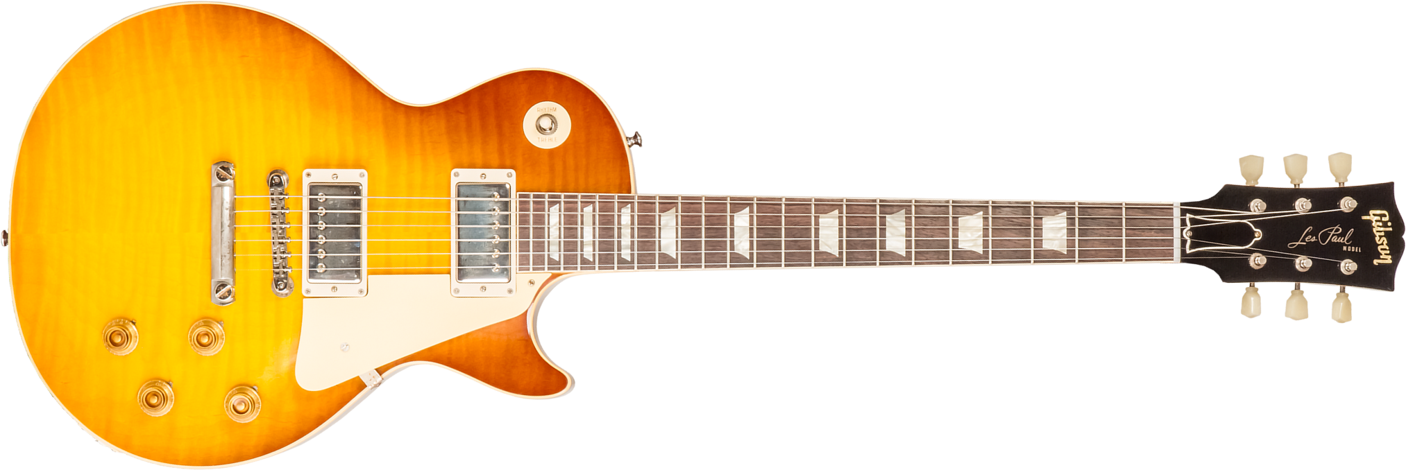 Gibson Custom Shop M2m Les Paul Standard 1959 Reissue 2h Ht Rw #94680 - Murphy Lab Ultra Light Aged  Honey Lemon Fade - Single-Cut-E-Gitarre - Main pi