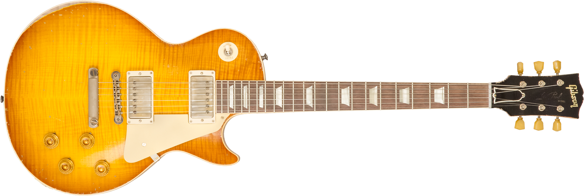 Gibson Custom Shop M2m Les Paul Standard 1959 Reissue 2h Ht Rw #94702 - Murphy Lab Ultra Heavy Aged Golden Poppy Burst - Single-Cut-E-Gitarre - Main p
