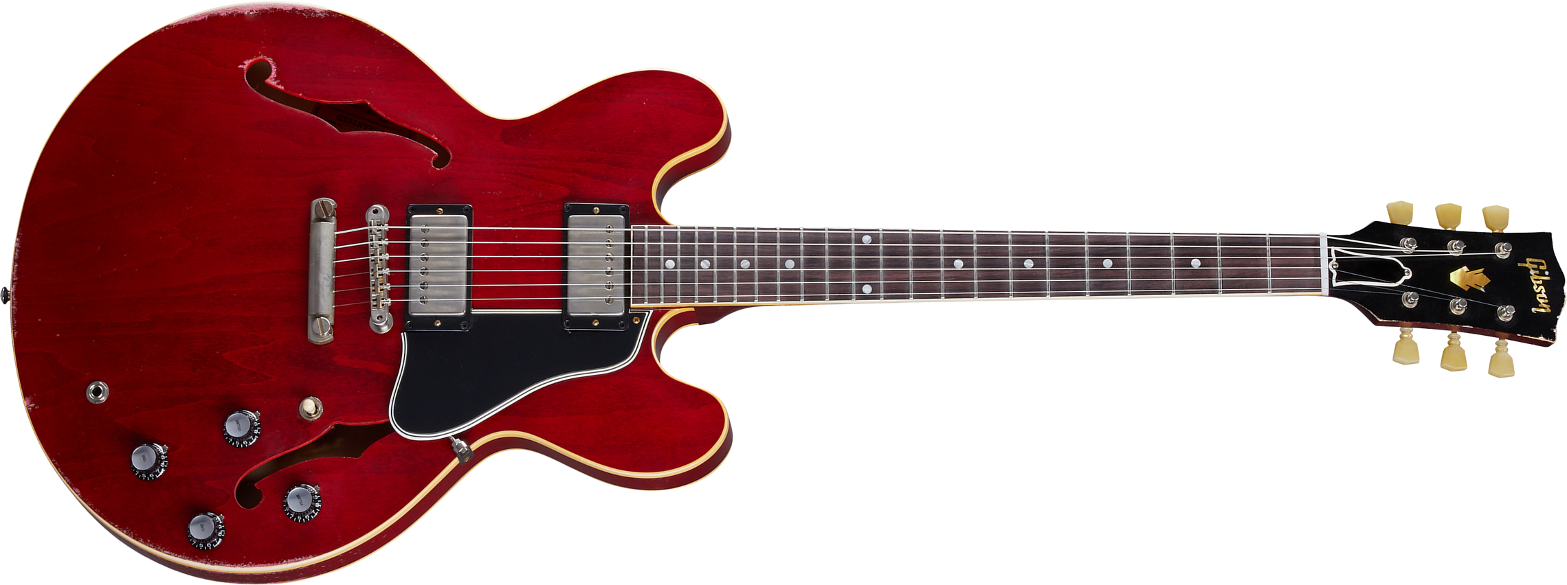 Gibson Custom Shop Murphy Lab Es-335 1961 Reissue 2h Ht Rw - Heavy Aged Sixties Cherry - Semi-Hollow E-Gitarre - Main picture