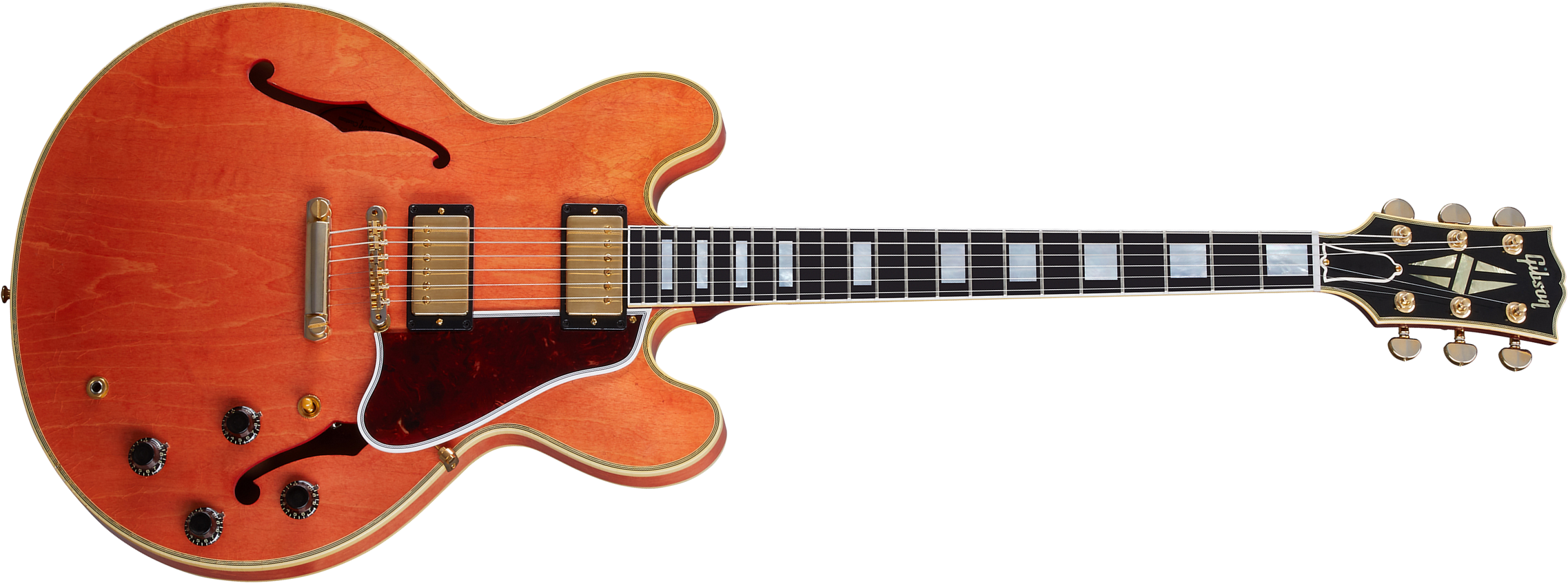 Gibson Custom Shop Murphy Lab Es-355 1959 Reissue Eb 2h Ht Eb - Light Aged Watermelon Red - Semi-Hollow E-Gitarre - Main picture