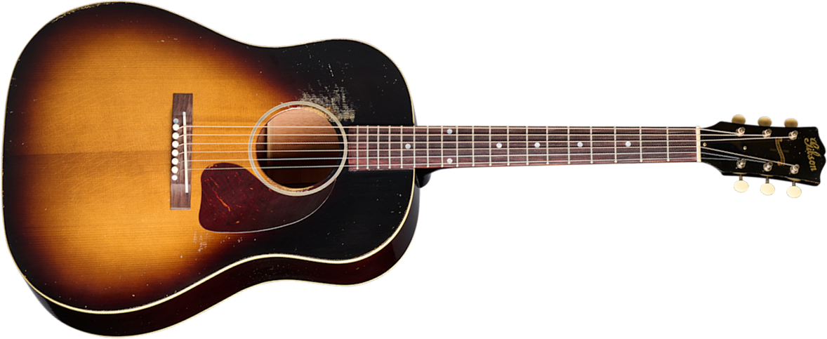 Gibson Custom Shop Murphy Lab J45 1942 Banner Dreadnought Shsc Epicea Acajou Rw - Heavy Aged Vintage Sunburst - Folk-Gitarre - Main picture
