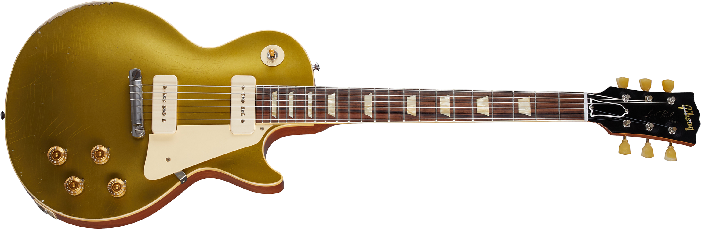 Gibson Custom Shop Murphy Lab Les Paul Goldtop 1954 Reissue 2p90 Ht Rw - Heavy Aged Double Gold - Single-Cut-E-Gitarre - Main picture