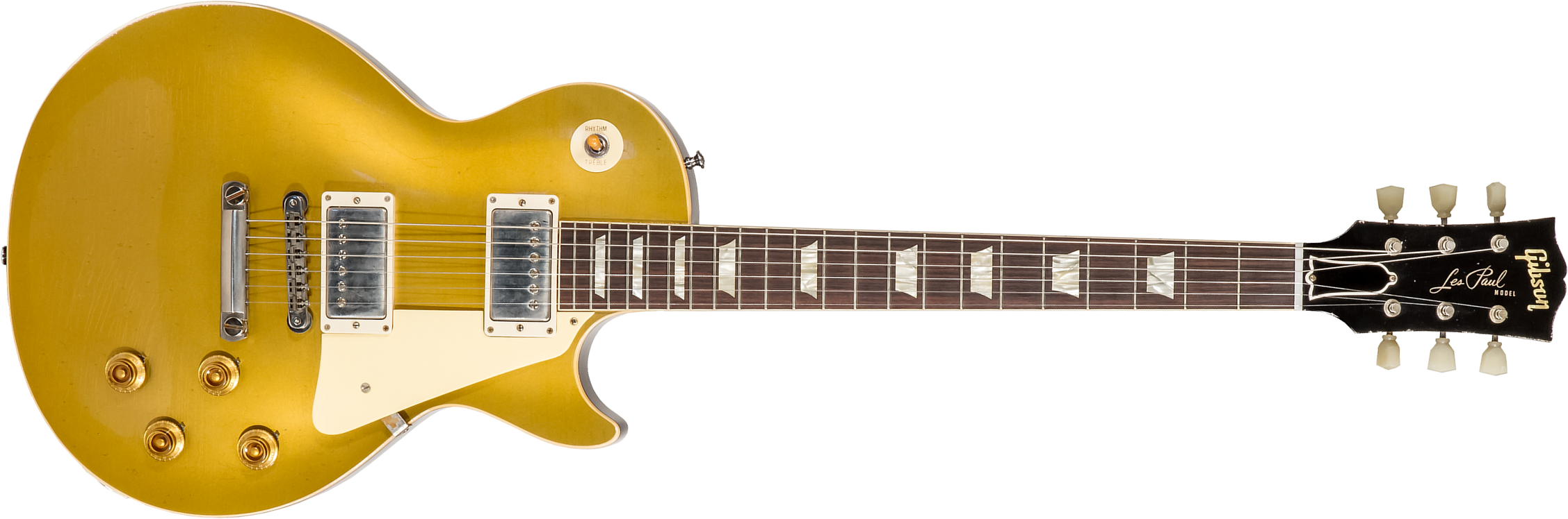 Gibson Custom Shop Murphy Lab Les Paul Goldtop 1957 Reissue 2h Ht Rw #721287 - Light Aged Double Gold With Dark Back - Single-Cut-E-Gitarre - Main pic