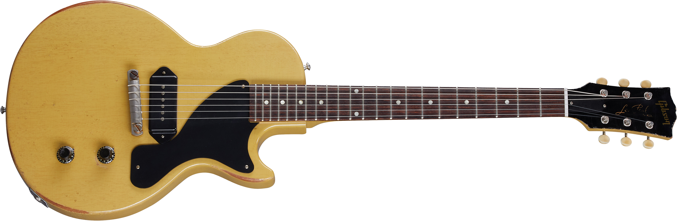 Gibson Custom Shop Murphy Lab Les Paul Junior Single Cut 1957 Reissue P90 Ht Rw - Heavy Aged Tv Yellow - Single-Cut-E-Gitarre - Main picture