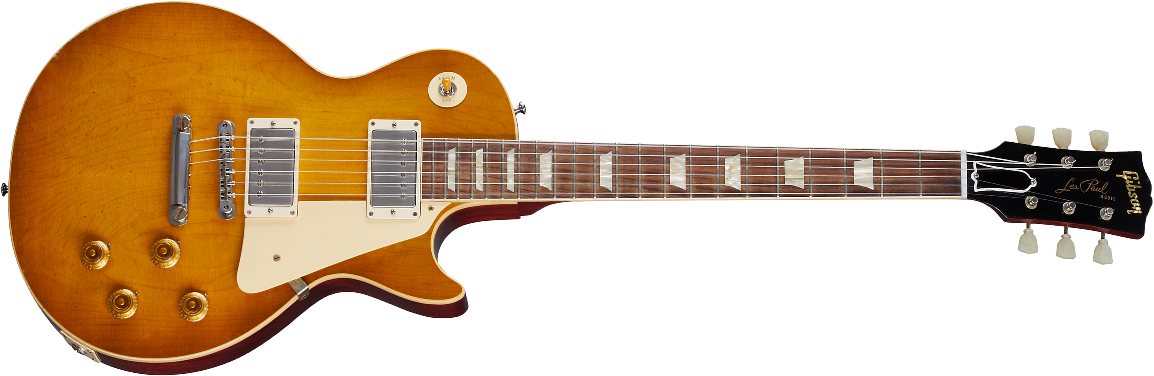 Gibson Custom Shop Murphy Lab Les Paul Standard 1958 Reissue 2h Ht Rw - Light Aged Lemon Burst - Single-Cut-E-Gitarre - Main picture