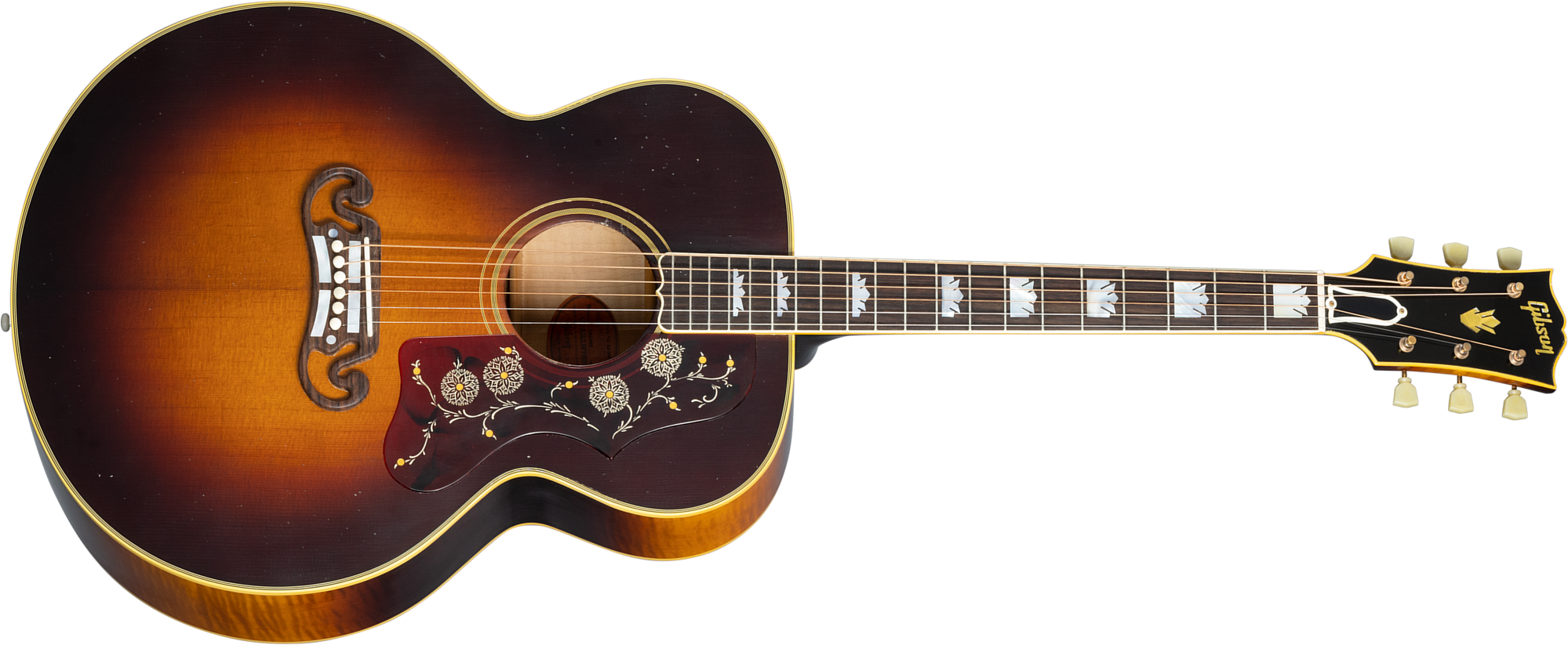 Gibson Custom Shop Murphy Lab Sj-200 1957 Jummbo Epicea Erable Rw - Light Aged Vintage Sunburst - Westerngitarre & electro - Main picture