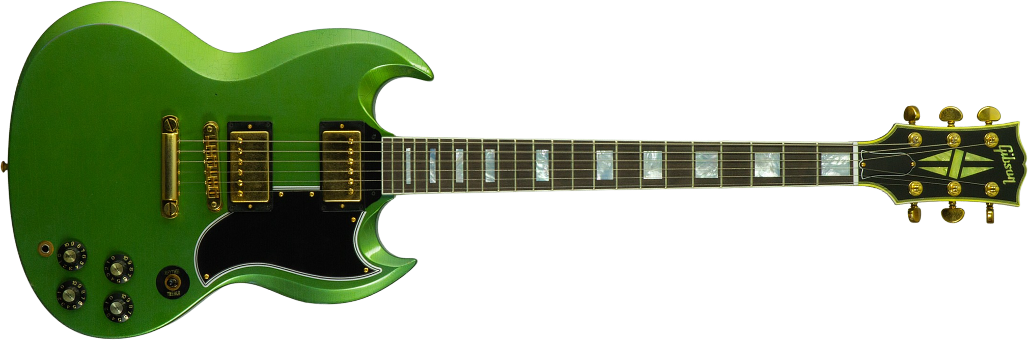 Gibson Custom Shop Sg Custom Modern 2h Eb #cs500857 - Murphy Lab Light Aged Verdoro Green - Double Cut E-Gitarre - Main picture
