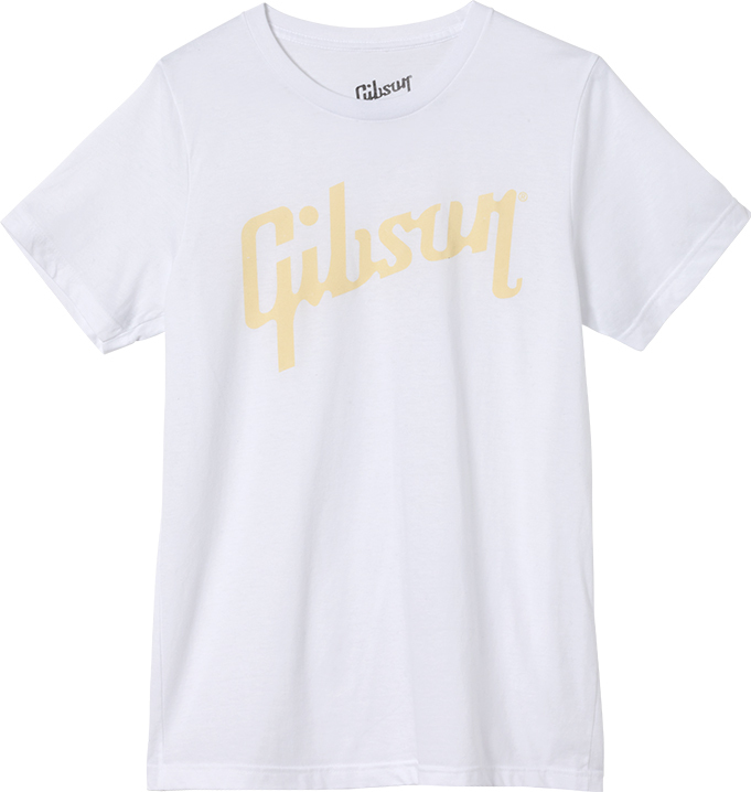 Gibson Distressed Logo  Tee Medium White - T-shirt - Main picture