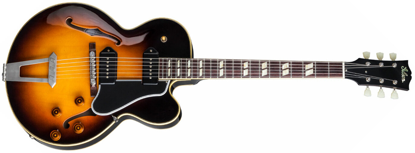 Gibson Es-275 P-90 Ltd - Vos Dark Burst - Semi-Hollow E-Gitarre - Main picture