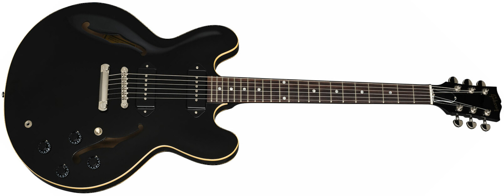 Gibson Es-335 Dot P-90 2019 Ht Rw - Ebony - Semi-Hollow E-Gitarre - Main picture
