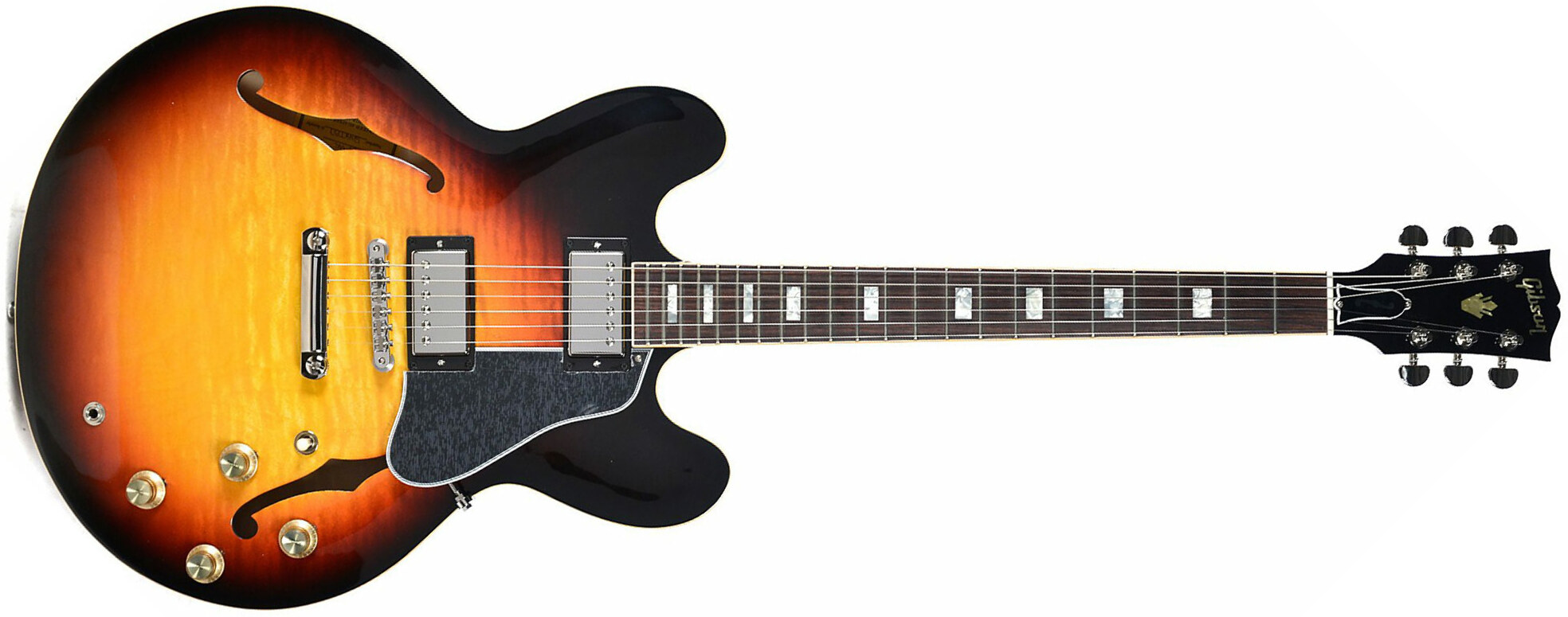 Gibson Es-335 Figured 2018 Ltd - Antique Sunset Burst - Semi-Hollow E-Gitarre - Main picture