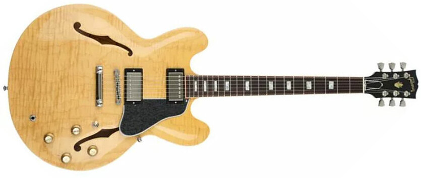 Gibson Es-335 Figured 2018 Ltd 2h Ht Rw - Dark Vintage Natural - Semi-Hollow E-Gitarre - Main picture
