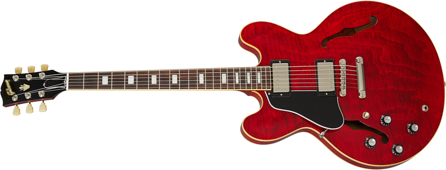 Gibson Es-335 Figured Lh Original Gaucher 2h Ht Rw - Sixties Cherry - E-Gitarre für Linkshänder - Main picture