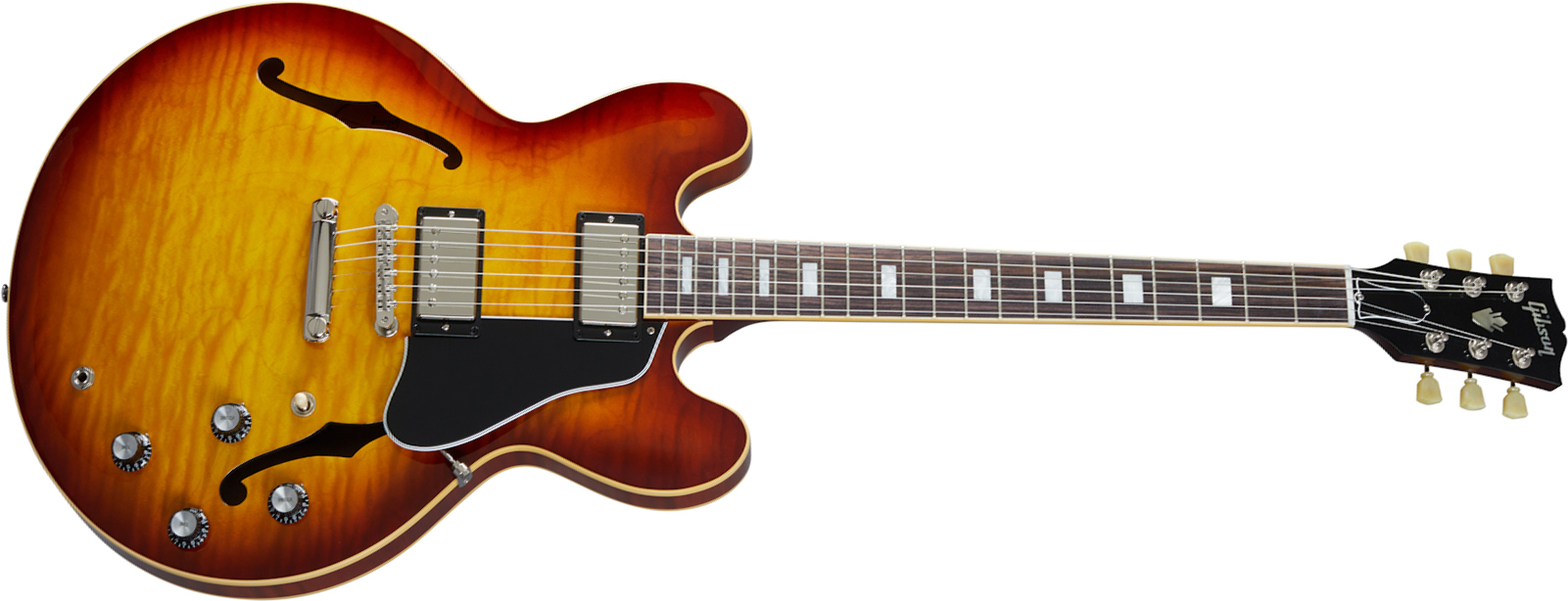 Gibson Es-335 Figured Original 2020 2h Ht Rw - Iced Tea - Semi-Hollow E-Gitarre - Main picture