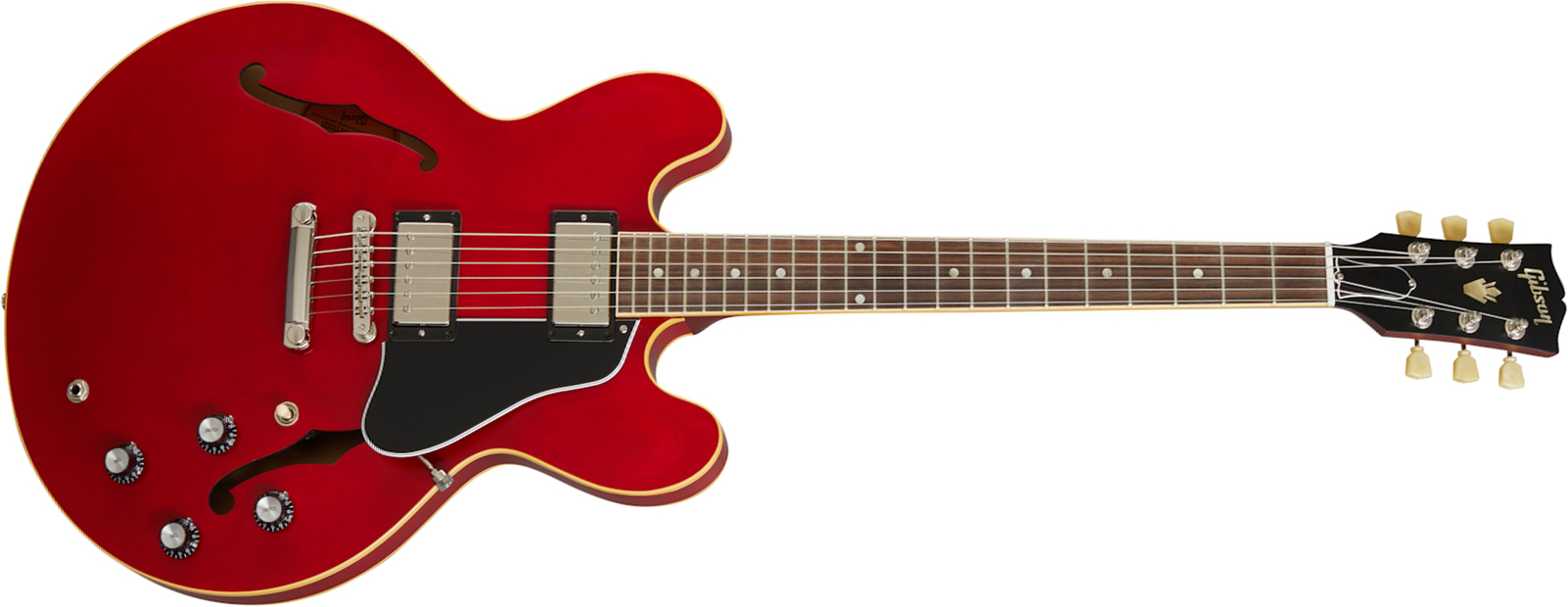Gibson Es-335 Satin Modern 2020 2h Ht Rw - Satin Cherry - Semi-Hollow E-Gitarre - Main picture